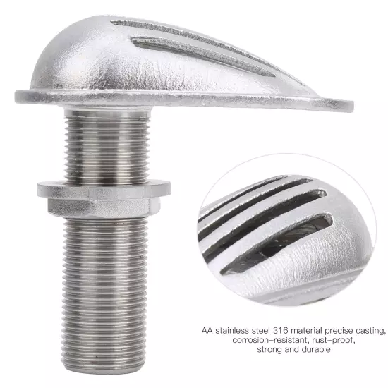 MJS023 Stainless Steel 316 Marine Boat Intake Strainer ThruHull Water Pickup