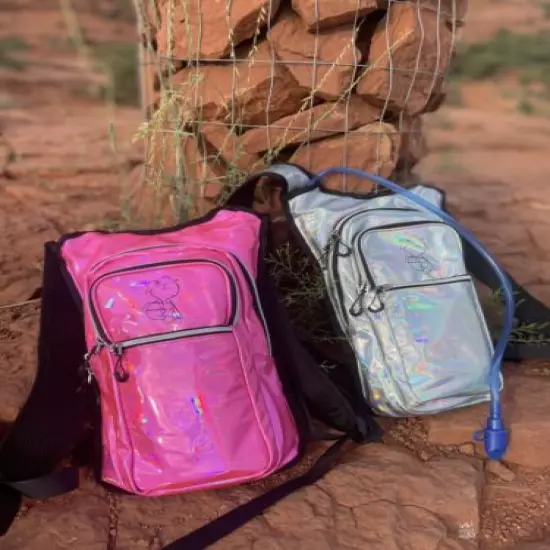 Hiking Turtle Holographic Hydration Hydropack Backpack Pink|Holo|Glitter 2L