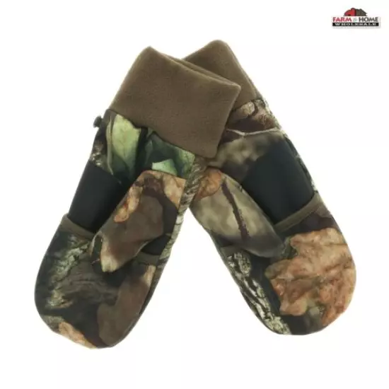 Hot Shot Mossy Oak Camo Pop Top Hunting Gloves Mittens ~ Size Medium ~ New