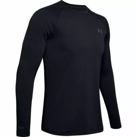 Under Armour 1343244 Men's Black UA ColdGear Base 2.0 Baselayer Crew Size Medium