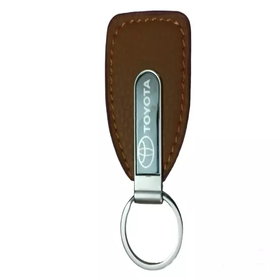 Leather Toyota Keychain Metal For Car Key Ring Holder