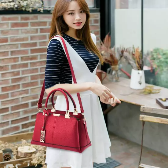 Women Leather Handbags Shoulder Lady Messenger Crossbody Tote Bags Purse Satchel