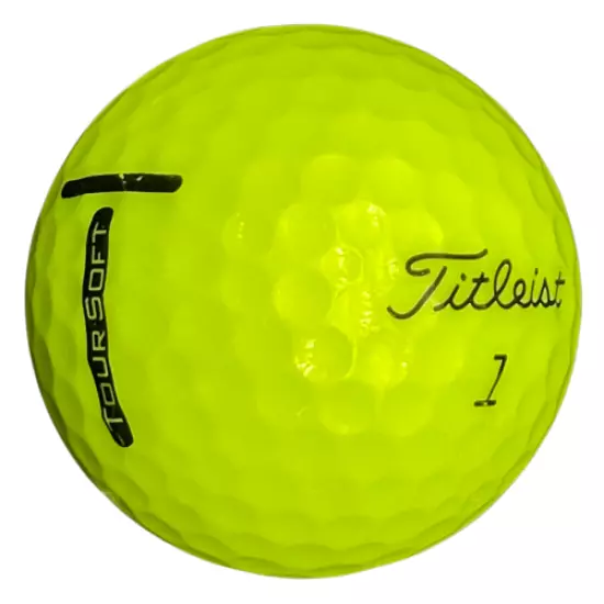 Titleist Tour Soft Yellow Mint AAAAA 50 Used Golf Balls 5A