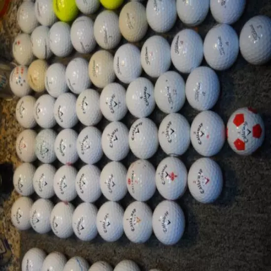 Lot of Titleist (84) & Callaway (30) Golf Balls USED