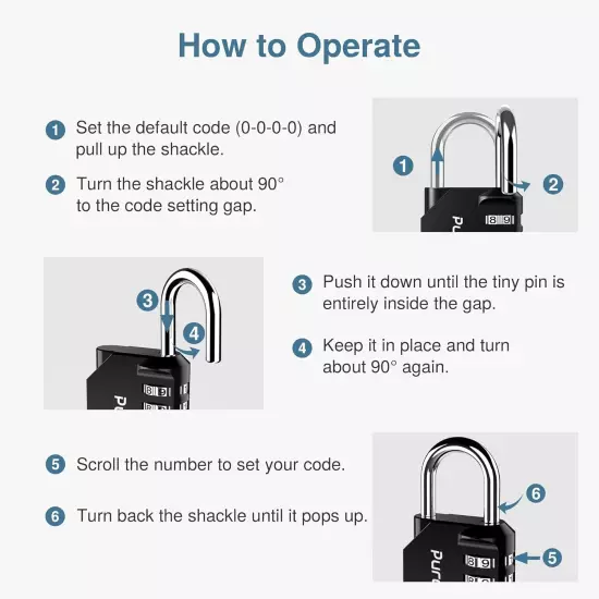 2 Pack Combination Lock 4 Digit Locker Lock Outdoor Waterproof Padlock 