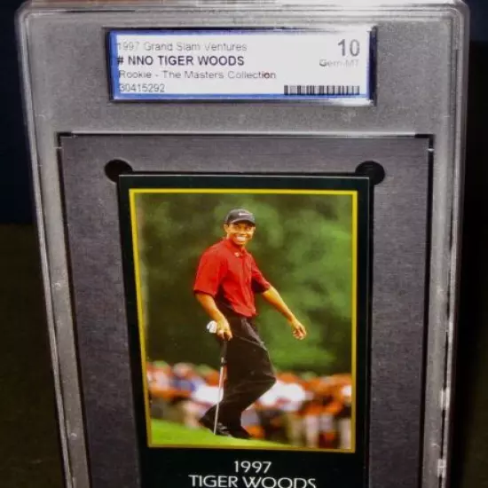 PRO 10 GEM MINT 1997-99 Grand Slam TIGER WOODS ROOKIE Golf Card PGA Tour RC 