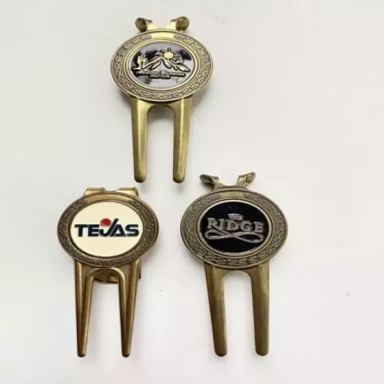 Lot Of 3 Golf Ball Marker Divot Tool Arizona Biltmore The Ridge Tejas Texas