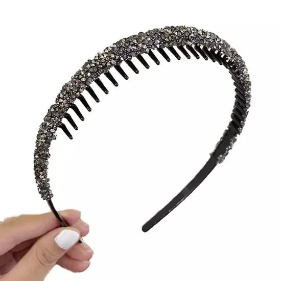 Women Rhinestones Antislip Hairband For Women Crystal Headband Hair Band Hoop