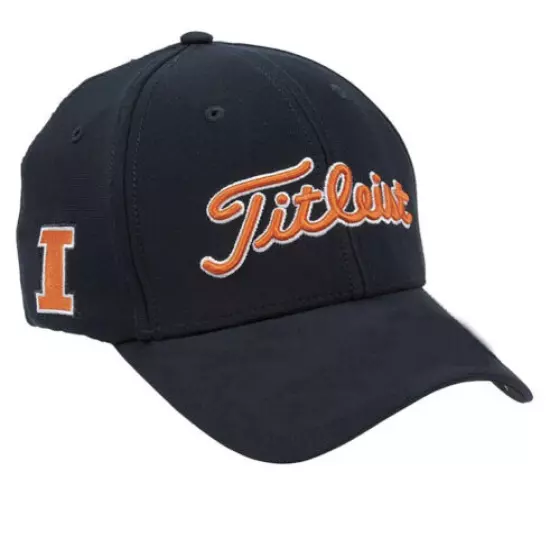 Titleist Illinois Golf Hat, Adjustable Snap Back, Navy Blue & Orange, FREE SHIP