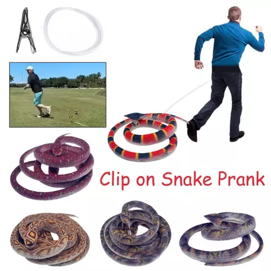 2024 Hot 70cm Fake Large Rubber Snake Realistic Lifelike Scare Prank Toy Sales