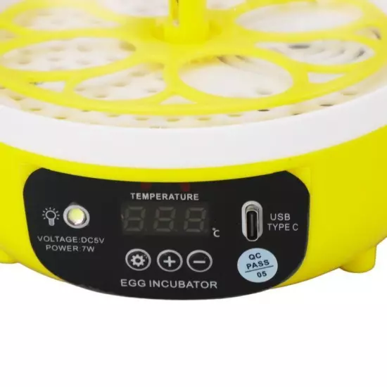 Automatic Egg Incubator Mini 4 Egg Temperature Humidity Control Auto Turner