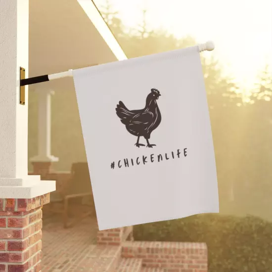 #chickenlife Garden House Flag Banner 2 Sizes 