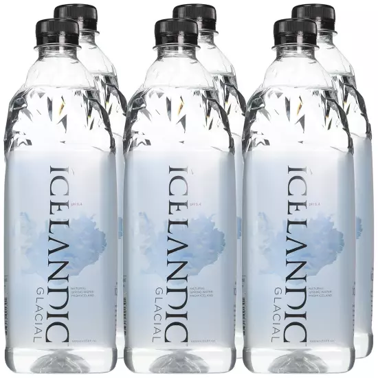 Icelandic Glacial Natural Spring Alkaline Water, 33.81 (Pack of 6)