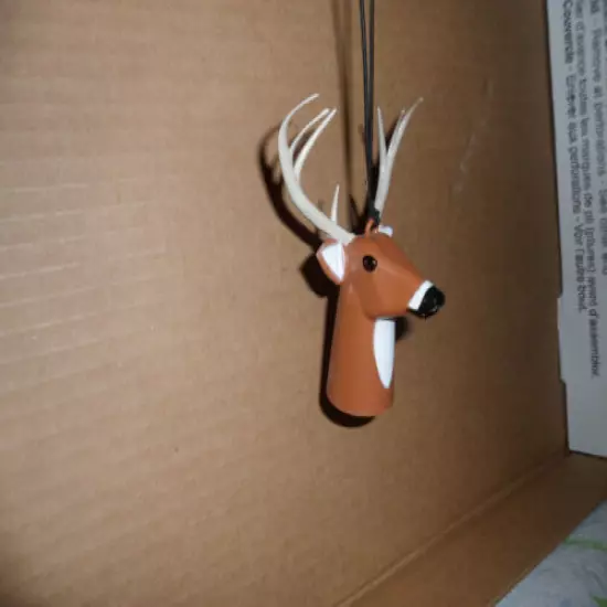 BUCK DEER HEAD REPLICA CAR OR TRUCK HANGING AIR FRESHENER - CINNAMON SCENT