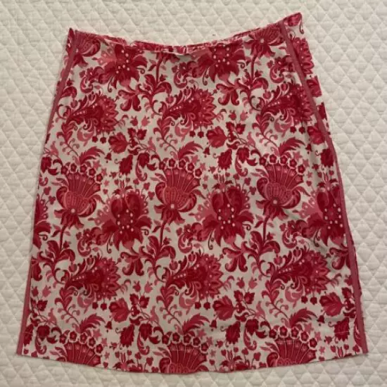 Golftini Golf Skirt skort Pink Floral Twill Preppy Pockets Size 4