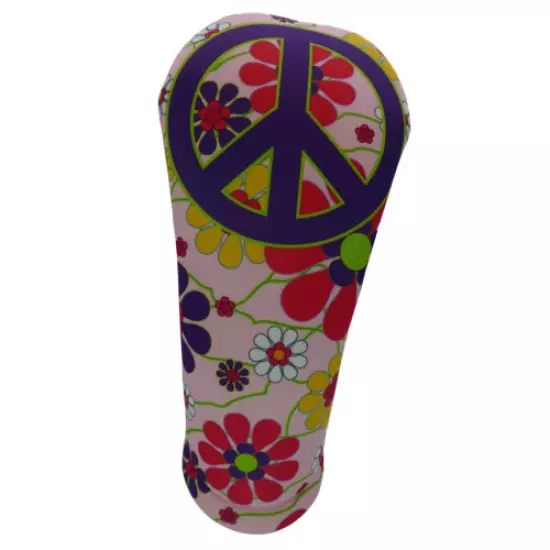 Flower Power Peace Golf Club Head Covers & golf towel (SOLD SEPARATELY) USA made