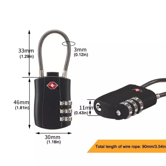 Anti-theft Customs Password Lock TSA Suitcase Luggage Coded Lock Travel