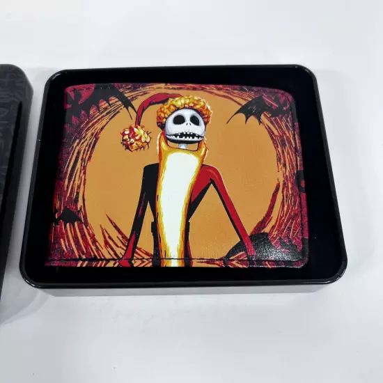 NEW Nightmare Before Christmas Jack Skellington Santa Halloween Wallet Bifold