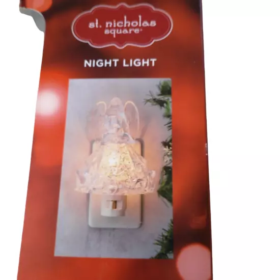 St. Nicholas Square Acrylic Plastic Angel Night Light Christmas New In Box (CB5)