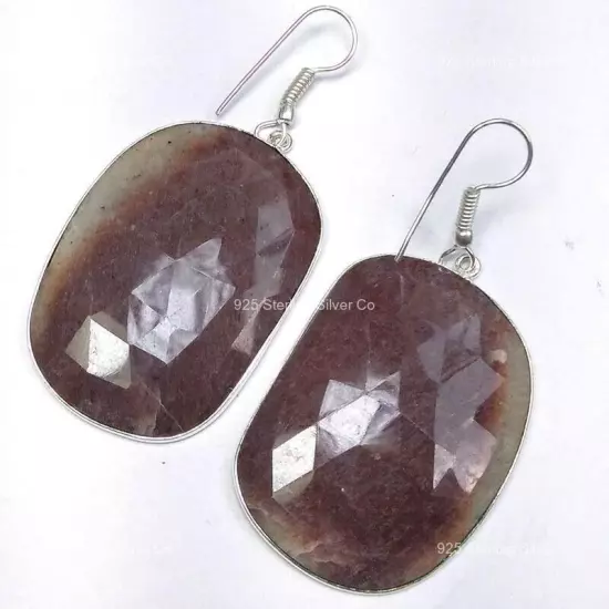 Silver Plated Natural Aventurine Artisan Trendy Wedding Dangle Earrings Jewelry