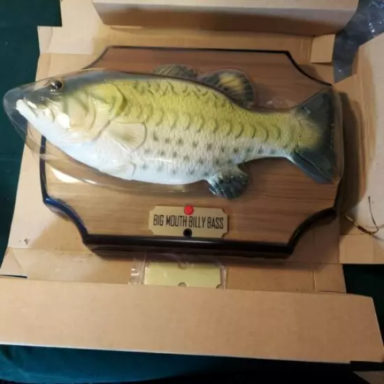 New in Open Box Vintage Original 1998 Gemmy Big Mouth Billy Bass Singing Fish