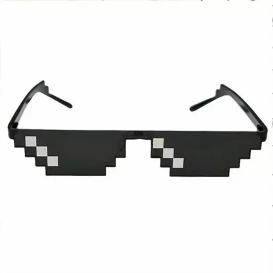 Thug Life Sunglasses Mens Womens Deal With It Glasses Bit Pixel 8 Hot~