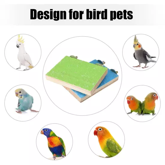 12 Pcs Bird Perch Stand Toy Colorful Bird Platform Wood Grinding Paw Bird Pla...