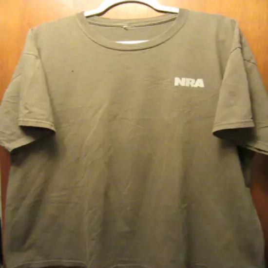 NRA- The 2nd Amendment- Drab Green T-Shirt- XXLarge