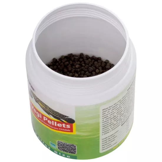 Cichlid Vegi Pellets 7-Ounces (200 Grams) Jar - Medium Pellet Size