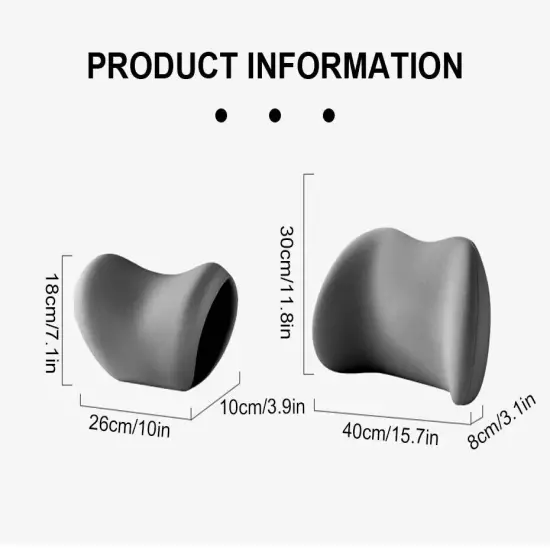 Car Headrest Pillows Universal Auto Waist Cushion Protector Head Neck Pillow