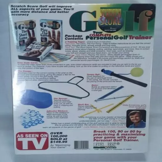 AS SEEN ON TV Scratch Score Complete Personal Golf Trainer New Vintage BNIB