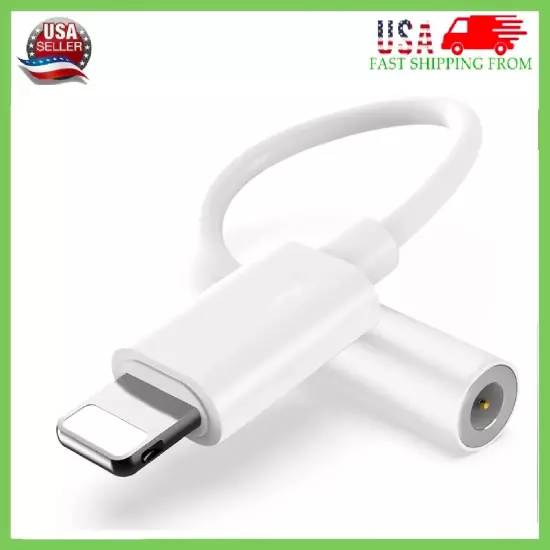 10 x For iPhone Headphone Adapter Jack 8Pin to 3.5mm Aux Cord Dongle Converter