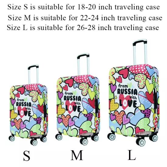 Elastic Print Luggage Suitcase Protector Cover Suitcase Anti Dust Scratch 18-28