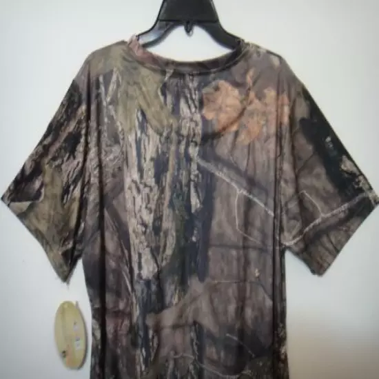  Mossy Oak Hunting Men Camo Short Sleeve Shirt Size LG