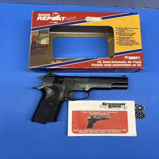 Crossman Model 1008 .177 Pellet Air Gun, Semi Automatic Repeater, With Box