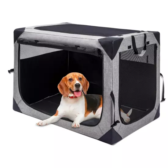 Dog Crates - 36" Collapsible Soft Dog Crate, Foldable Soft Kennel for Large Dogs