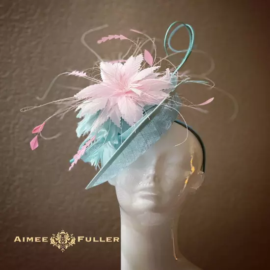 Kentucky Derby Fascinator Purple Cream White Royal Ascot Hat Cocktail Hat