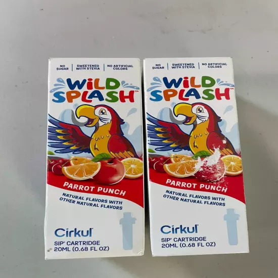 Cirkul FitSip 2 PACK Wild Splash Parrot Punch fruit punch 20 ML exp 9/25