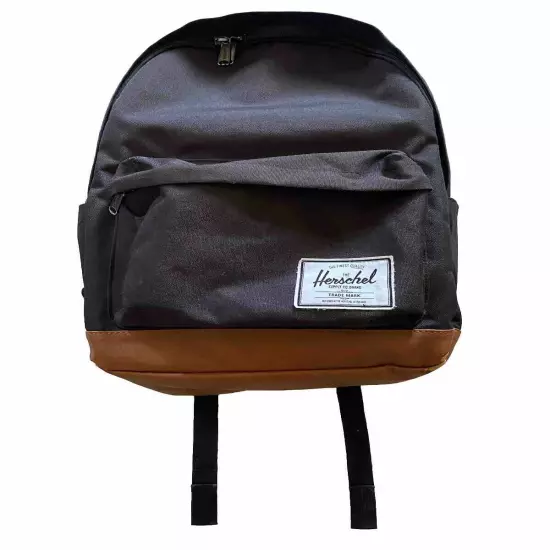 Herschel Backpack Black Brown Leather / One Size Red Inside