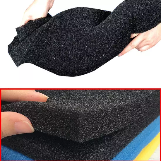 Aquarium Bio Sponge Foam Filter Media Pad for Fish Tank Sump Pond Cotton Black