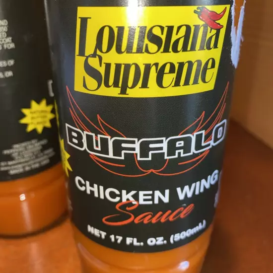 3- Louisiana Supreme BUFFALO Chicken Wing Sauce Certified Cajun Cayenne pepper