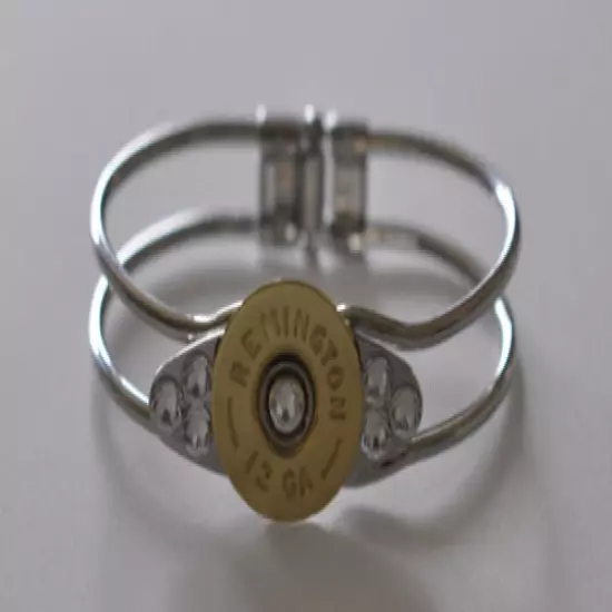 Remington 12 Gauge Shotgun Shell Bracelet 7 Swarovski Crystals Trap Shooting