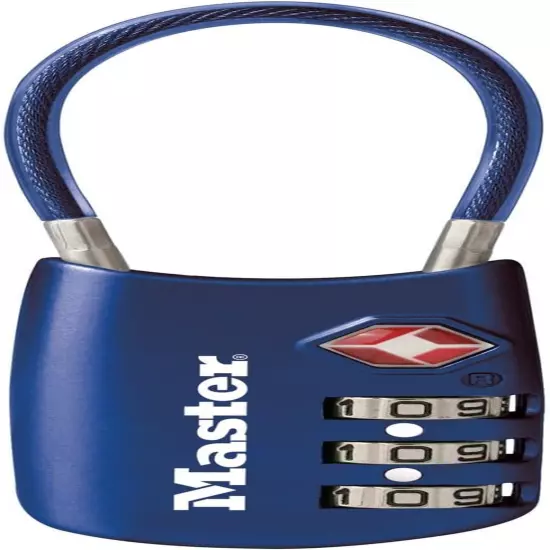 Blue Set Your Own Combination TSA Approved Luggage Lock, Travel Zipper Padlock I