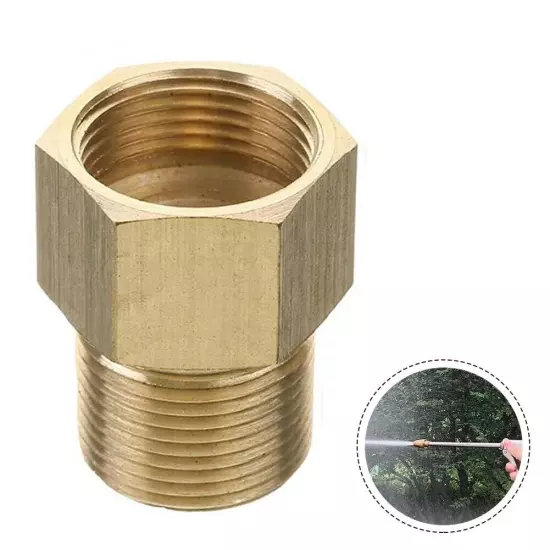 M22 22mm Female Thread to 14mm male Metric Adapter Pressure Washer Adapter Brass