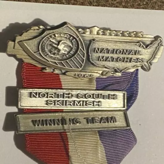 1961 MEDAL NATIONAL MATCHES NORTH-SOTH SKIRMISH WINNING TEAM LOOK! HUNTING MEDAL