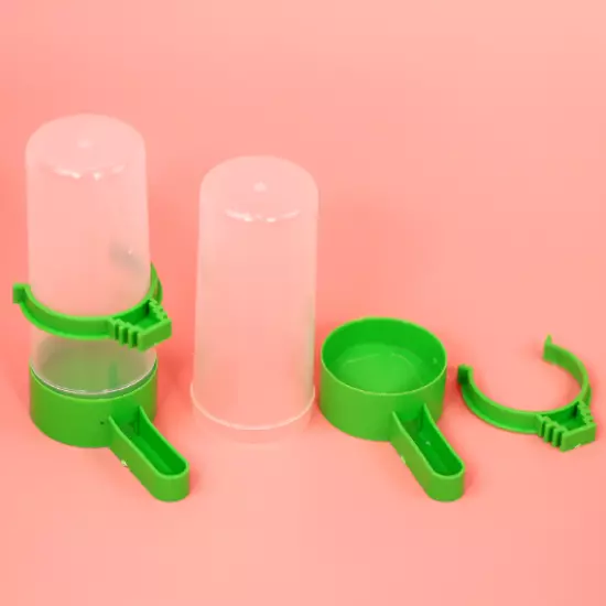 4 Pcs For Cage Bird Water Food Feeder Clip Cockatiel Budgie Drinker Pet Supply