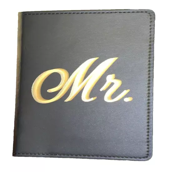 Mr & Mrs Passport Holder White and Black Set.