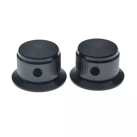 2-Pack Set Screw Metal Pot Knobs Top Hat Bell Knobs for Strat/Les Paul/SG Guitar