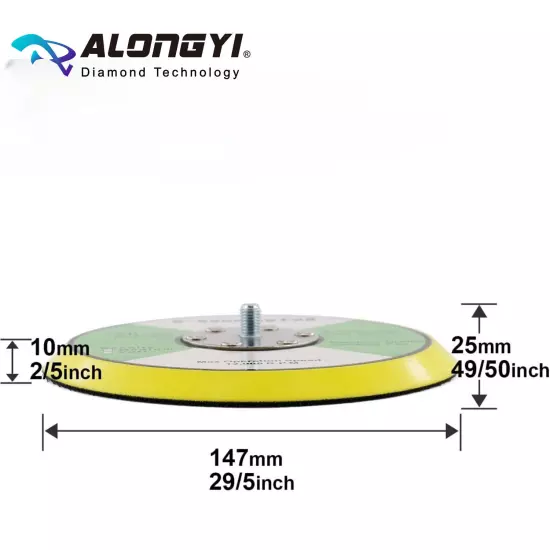 6Inch Backing Pad 5/16"-24 Thread Plates for Air Sander Dual Action Car Polisher