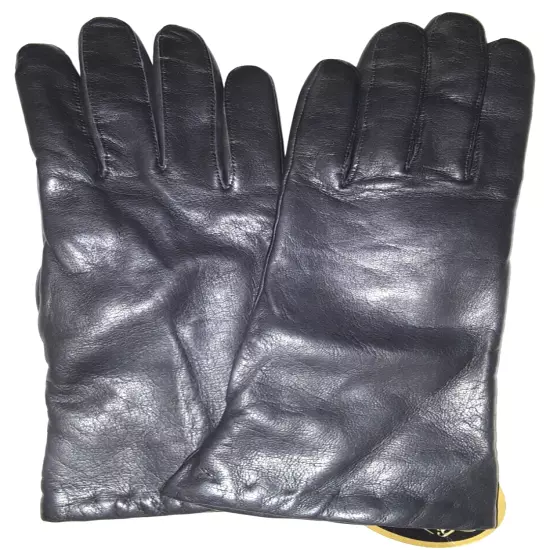 Aris NWT cashmere-lined black leather gloves womens size 7